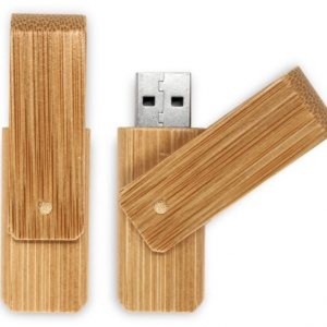 Pen Drive Ecológico Giratório de Bambu - PEC