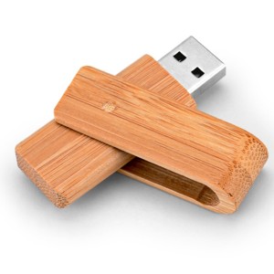 Pen Drive Giratório Em Bambu 8gb PEC22