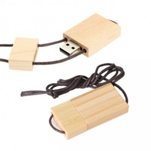 Pen Drive Ecológico Quadrado com Cordão - PEC